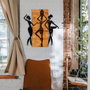Wallity Afrikan Escultura de Pared Negro y Nogal